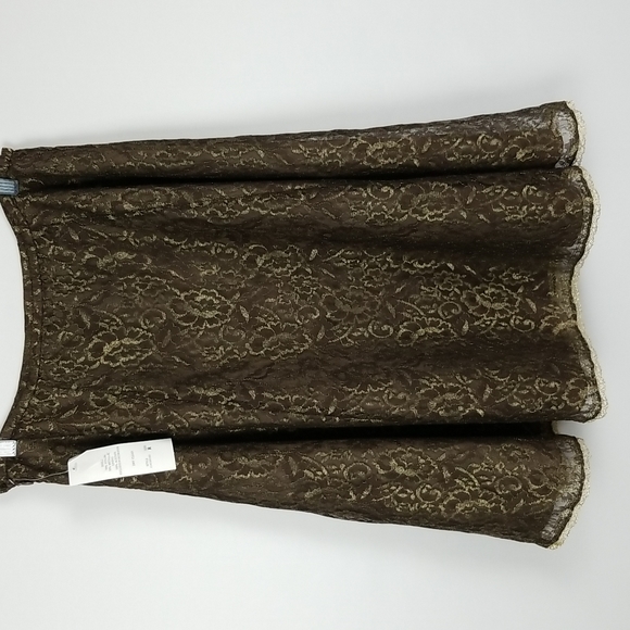 Papell Studio metallic lace skirt size M NWT - Picture 3 of 8